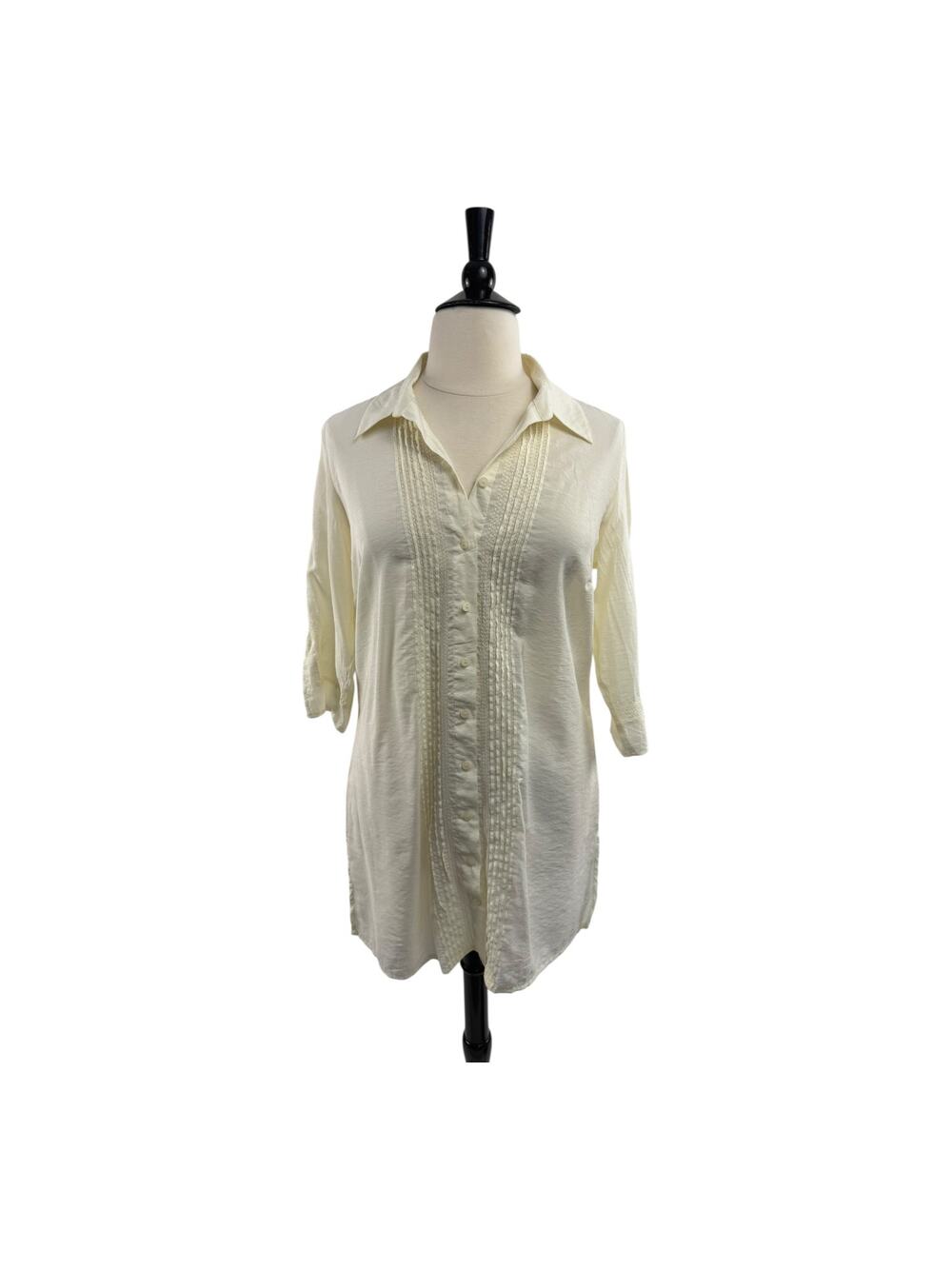 Coldwater Creek Long Cream Button Up, Size 1X